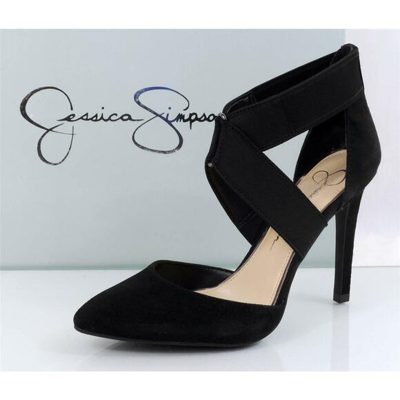 Jessica Simpson Venita Crisscross Dress Pumps Heels Black Size 10 - Picture 3 of 7